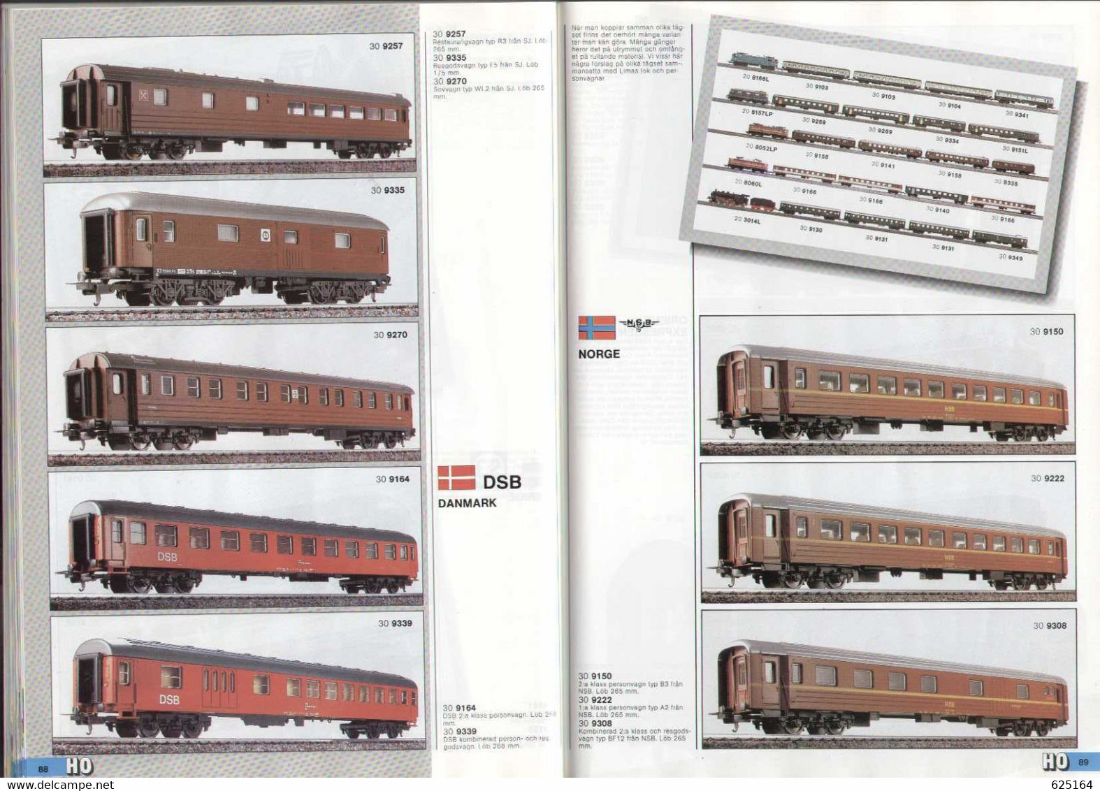 Catalogue LIMA 1986/87 Modell Järnväg/-bane - Scandinavisk Utgävä HO/N - En Suédois - Ohne Zuordnung