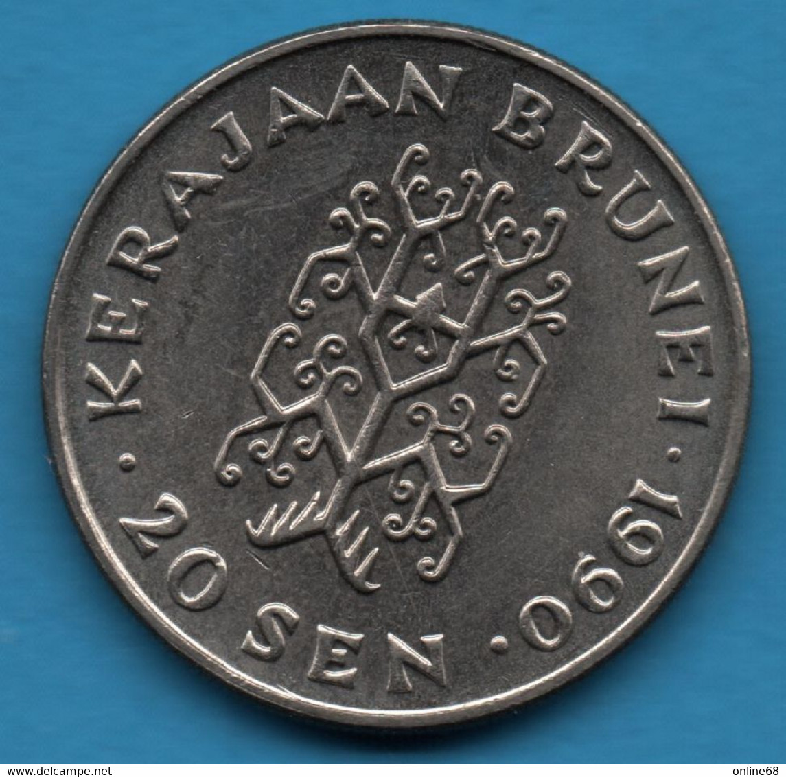 BRUNEI 20 SEN 1990 KM# 18  SULTAN HASSANAL BOLKIAH - Brunei