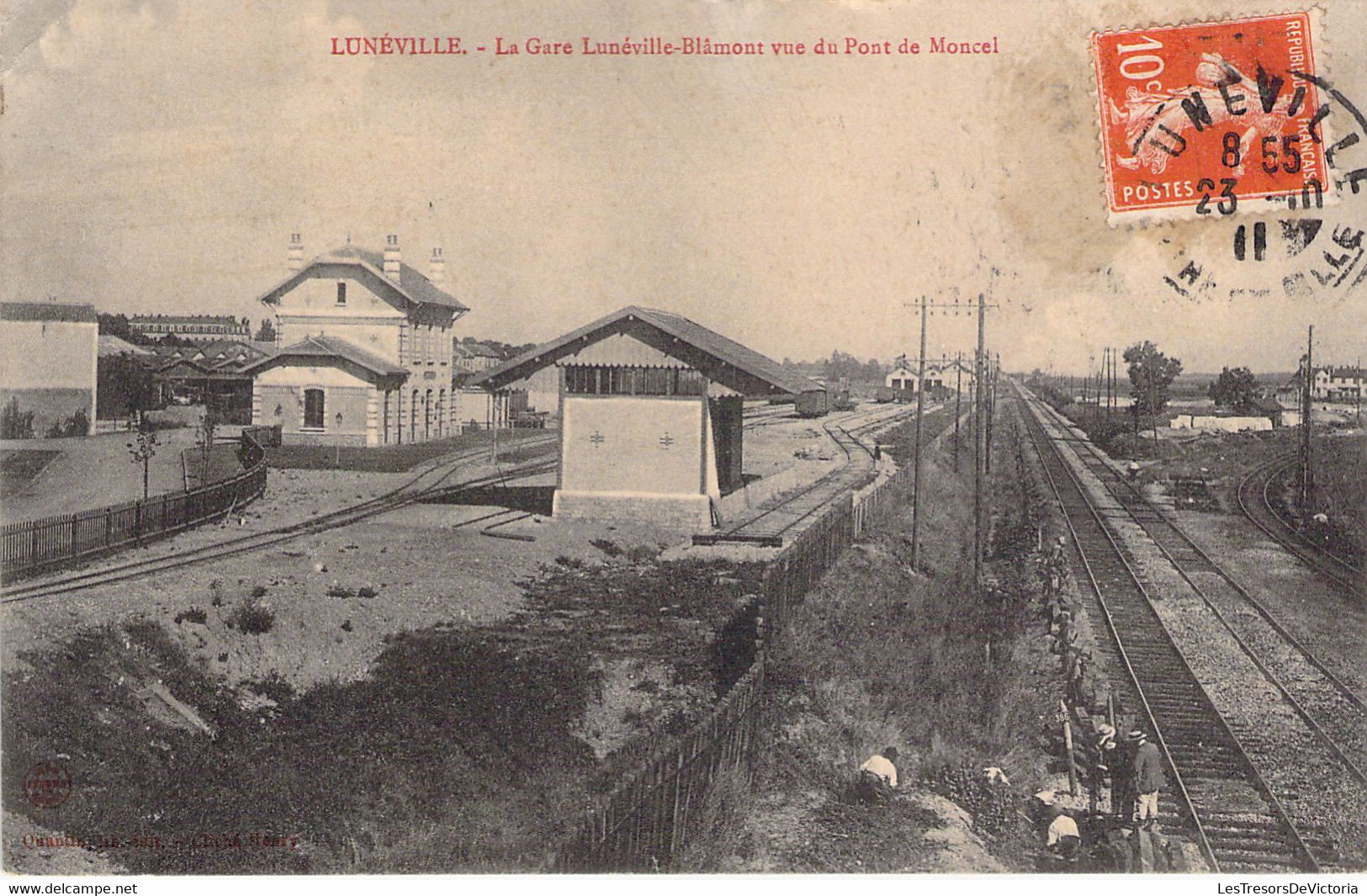 FRANCE - 54 - LUNEVILLE - La Gare Lunéville Blâmont Vue Du Pont De Moncel - Carte Postale Ancienne - Luneville