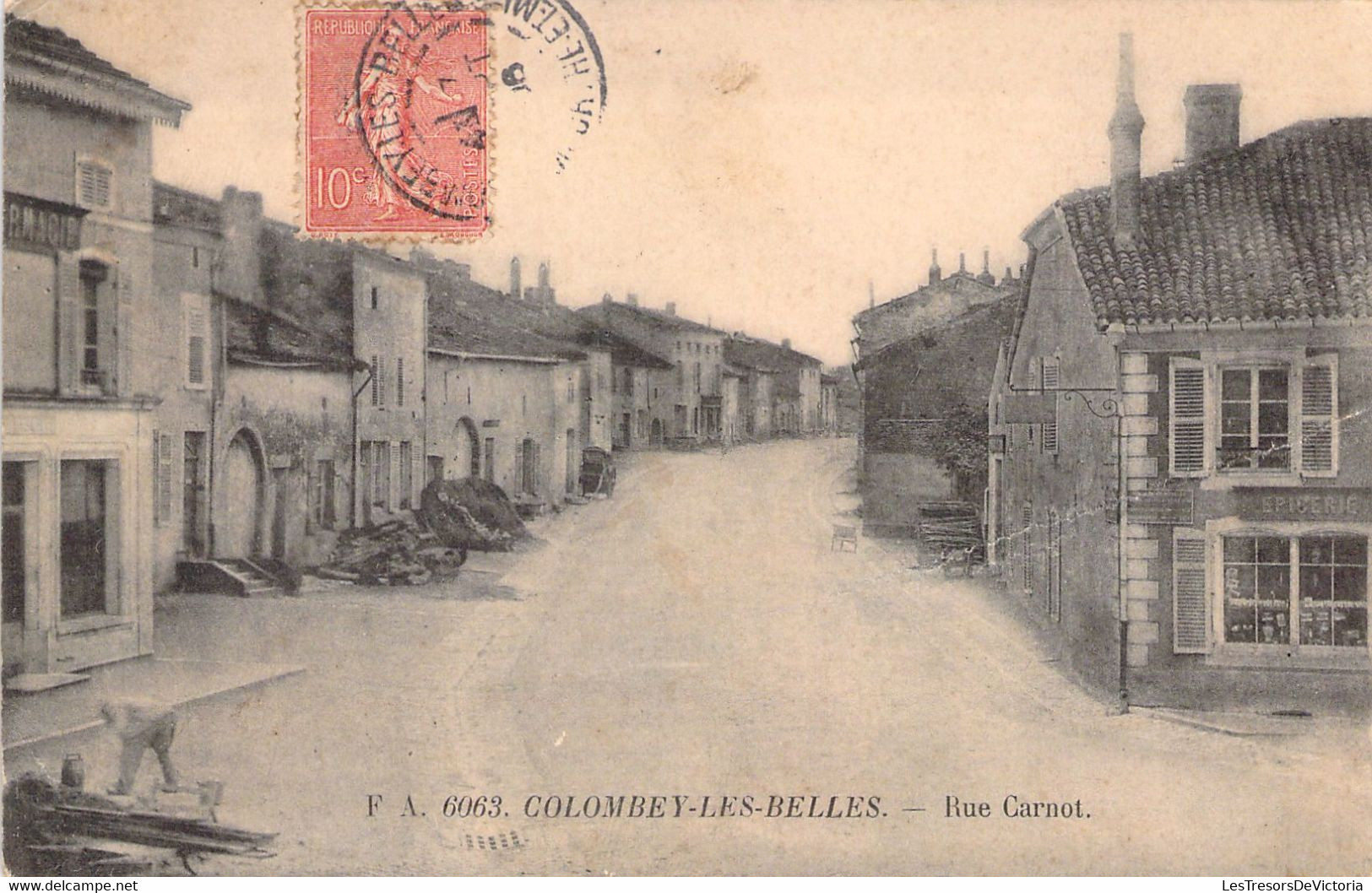 FRANCE - 54 - COLOMBEY Les Belles - Rue Carnot - Carte Postale Ancienne - Colombey Les Belles