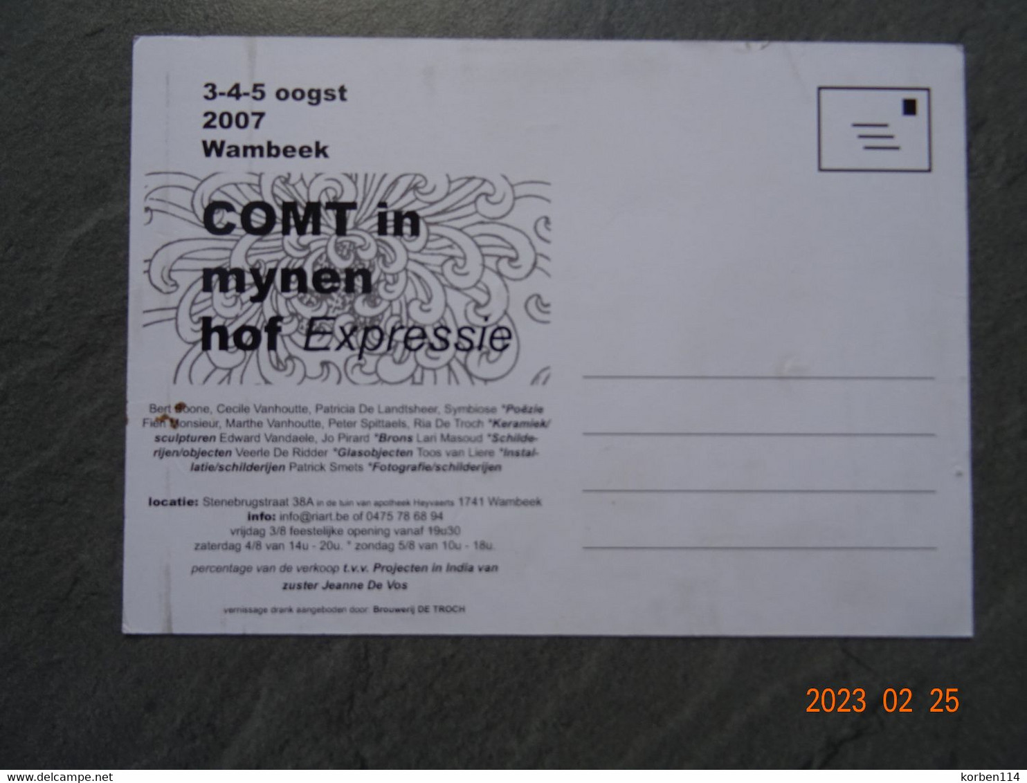 2007 "   COMT IN MYNEN HOF  "     WAMBEEK - Ternat