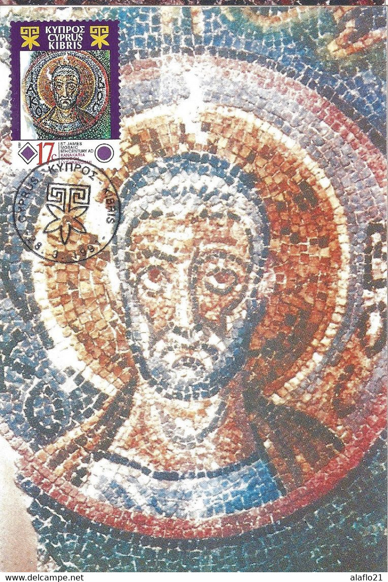 CHYPRE - CARTE MAXIMUM - Yvert N° 768 - MOSAÏQUE - TÊTE De ST-JACQUES - Brieven En Documenten