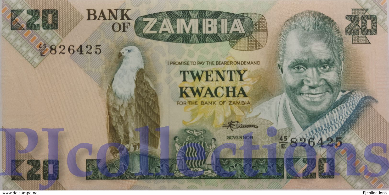 ZAMBIA 20 KWACHA 1986 PICK 27e UNC - Zambie