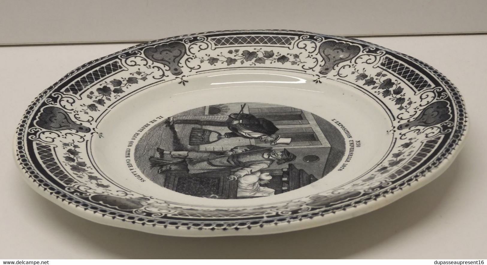 *PETITE ASSIETTE CERAMIQUE CREIL & MONTEREAU EXPOSITION UNIVERSELLE 1878 N 10  E