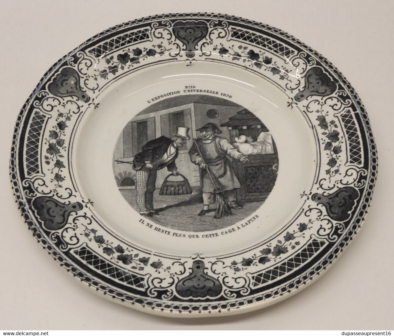 *PETITE ASSIETTE CERAMIQUE CREIL & MONTEREAU EXPOSITION UNIVERSELLE 1878 N 10  E