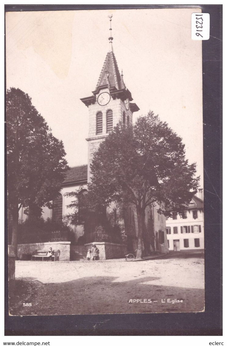 DISTRICT D'AUBONNE - APPLES - L'EGLISE - TB - Apples