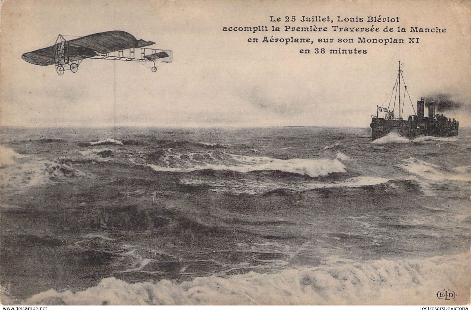 TRANSPORT - Aviateur - 25 Juillet Louis Bleriot Accomplit La Première Traversée De La Manche - Carte Postale Ancienne - Airmen, Fliers