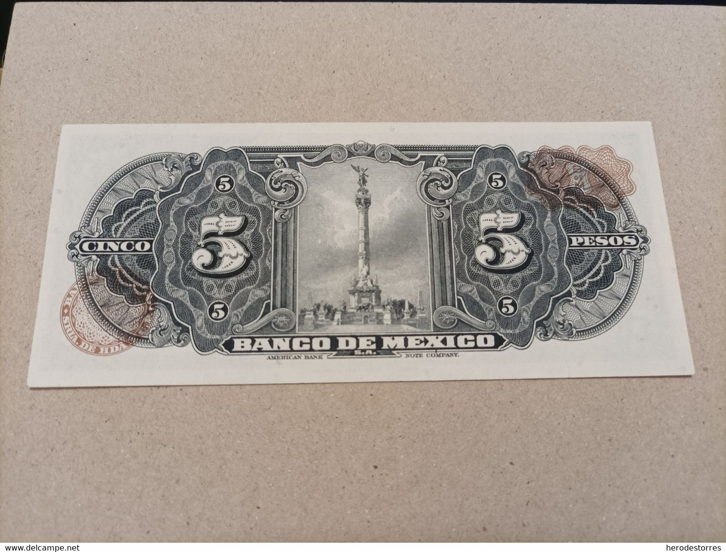 Billete De México 5 Pesos Del Año 1969, UNC - Mexico