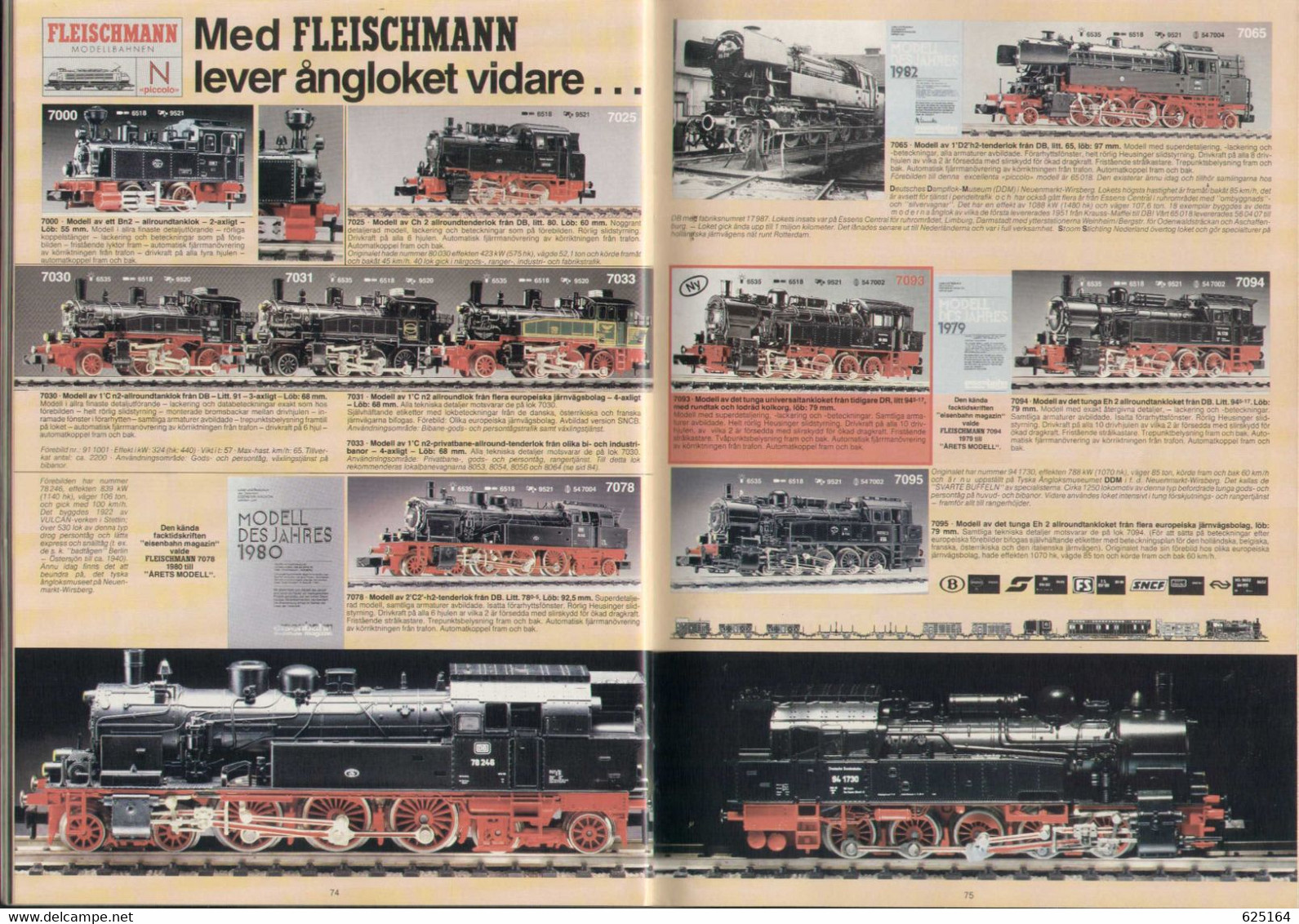 Catalogue FLEISCHMANN 1983/84 HO - PICCOLO - RALLY MONTE CARLO Schwedische - En Suédois - Ohne Zuordnung