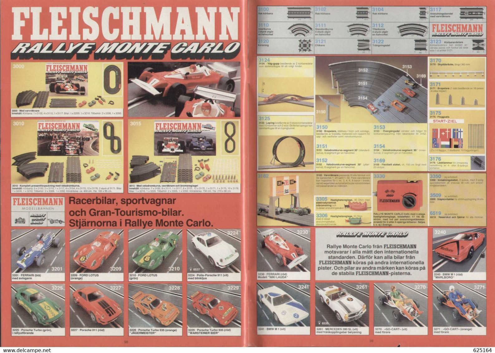 catalogue FLEISCHMANN 1983/84 HO - PICCOLO - RALLY MONTE CARLO Schwedische - en suédois