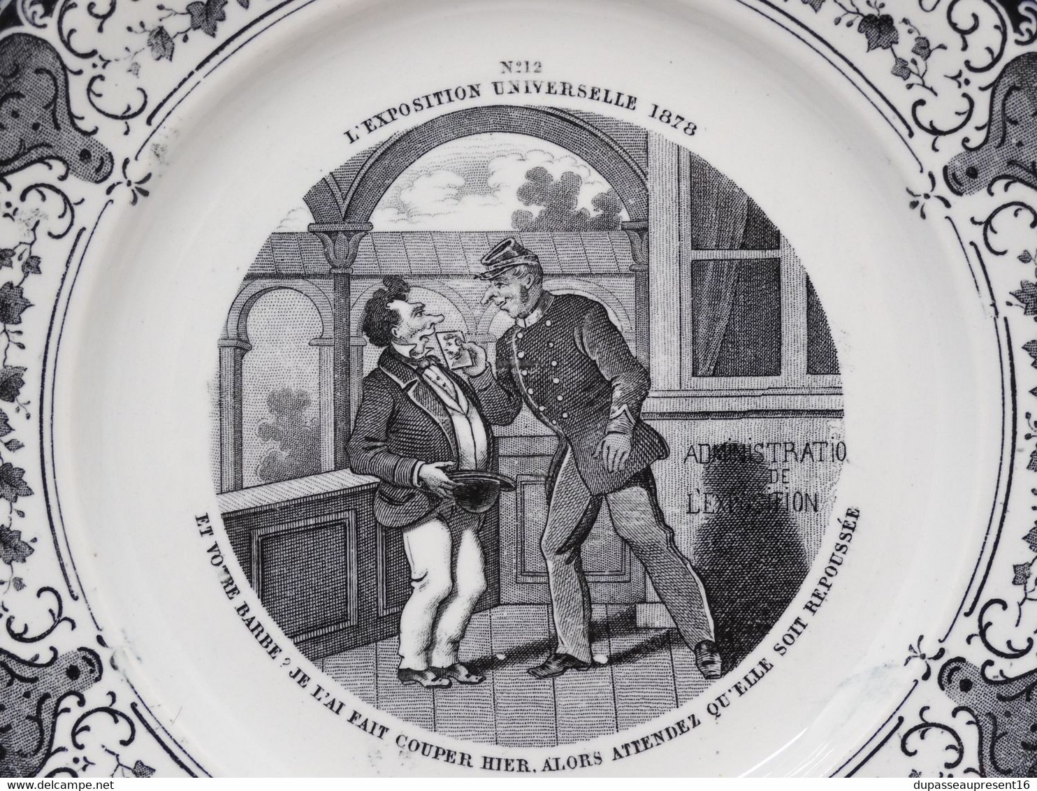 *PETITE ASSIETTE CERAMIQUE CREIL & MONTEREAU EXPOSITION UNIVERSELLE 1878 N 12  E