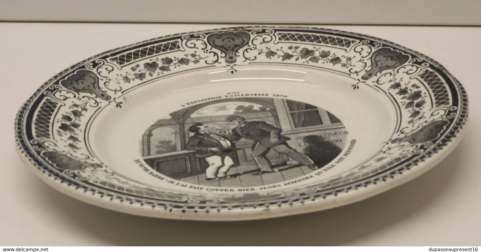 *PETITE ASSIETTE CERAMIQUE CREIL & MONTEREAU EXPOSITION UNIVERSELLE 1878 N 12  E