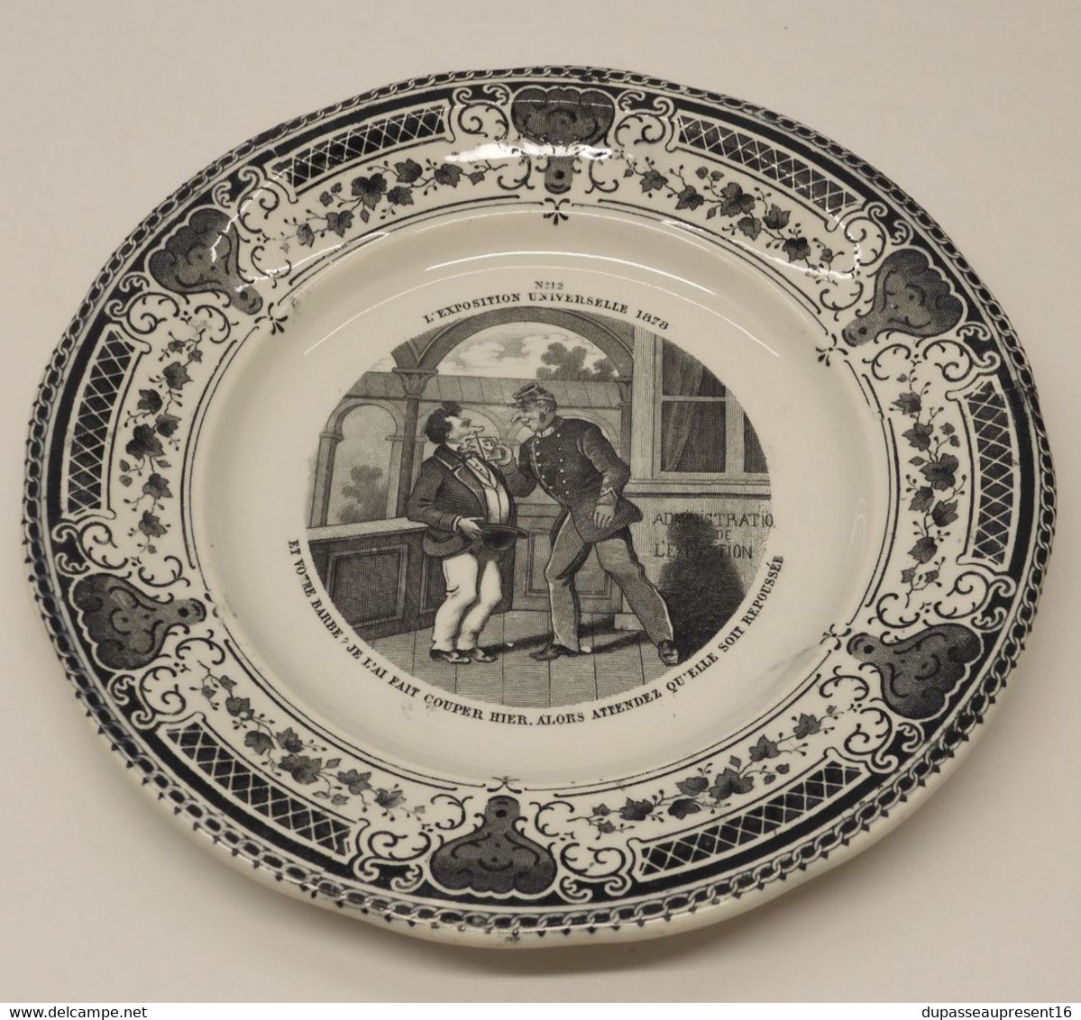 *PETITE ASSIETTE CERAMIQUE CREIL & MONTEREAU EXPOSITION UNIVERSELLE 1878 N 12  E