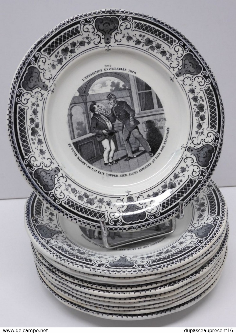 *PETITE ASSIETTE CERAMIQUE CREIL & MONTEREAU EXPOSITION UNIVERSELLE 1878 N 12  E