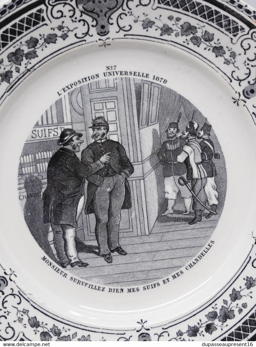 *PETITE ASSIETTE CERAMIQUE CREIL & MONTEREAU EXPOSITION UNIVERSELLE 1878 N° 7  E - Creil Montereau (FRA)