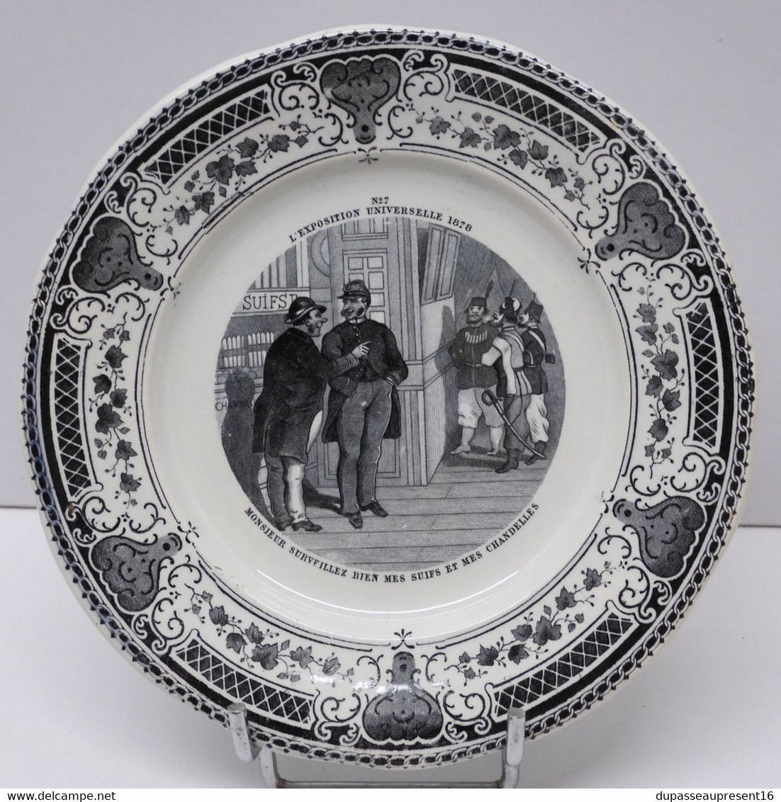 *PETITE ASSIETTE CERAMIQUE CREIL & MONTEREAU EXPOSITION UNIVERSELLE 1878 N° 7  E