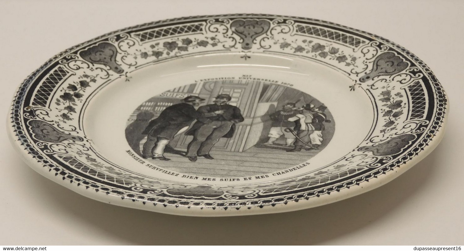 *PETITE ASSIETTE CERAMIQUE CREIL & MONTEREAU EXPOSITION UNIVERSELLE 1878 N° 7  E