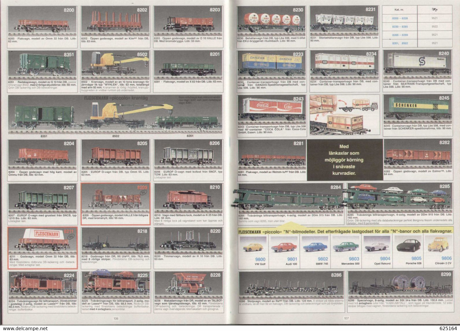 catalogue FLEISCHMANN 1985/86 HO - PICCOLO - RALLY MONTE CARLO Schwedische Ausgabe - en suédois