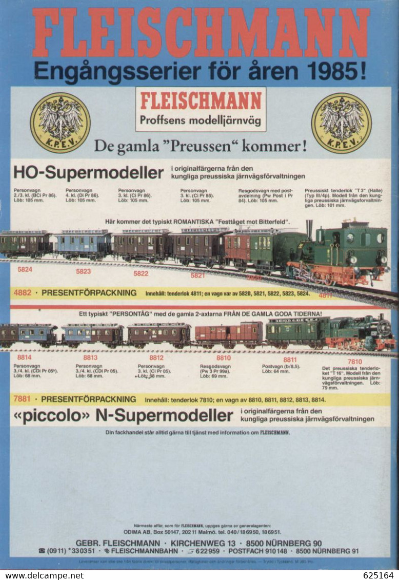 catalogue FLEISCHMANN 1985/86 HO - PICCOLO - RALLY MONTE CARLO Schwedische Ausgabe - en suédois