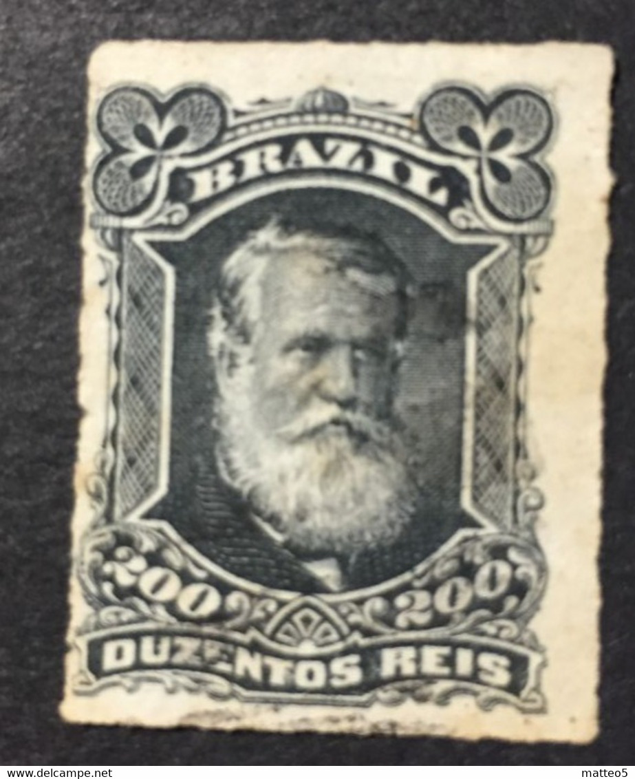 1877 - Brazil - Emperor Dom Pedro II - 200R - New - Nuovi