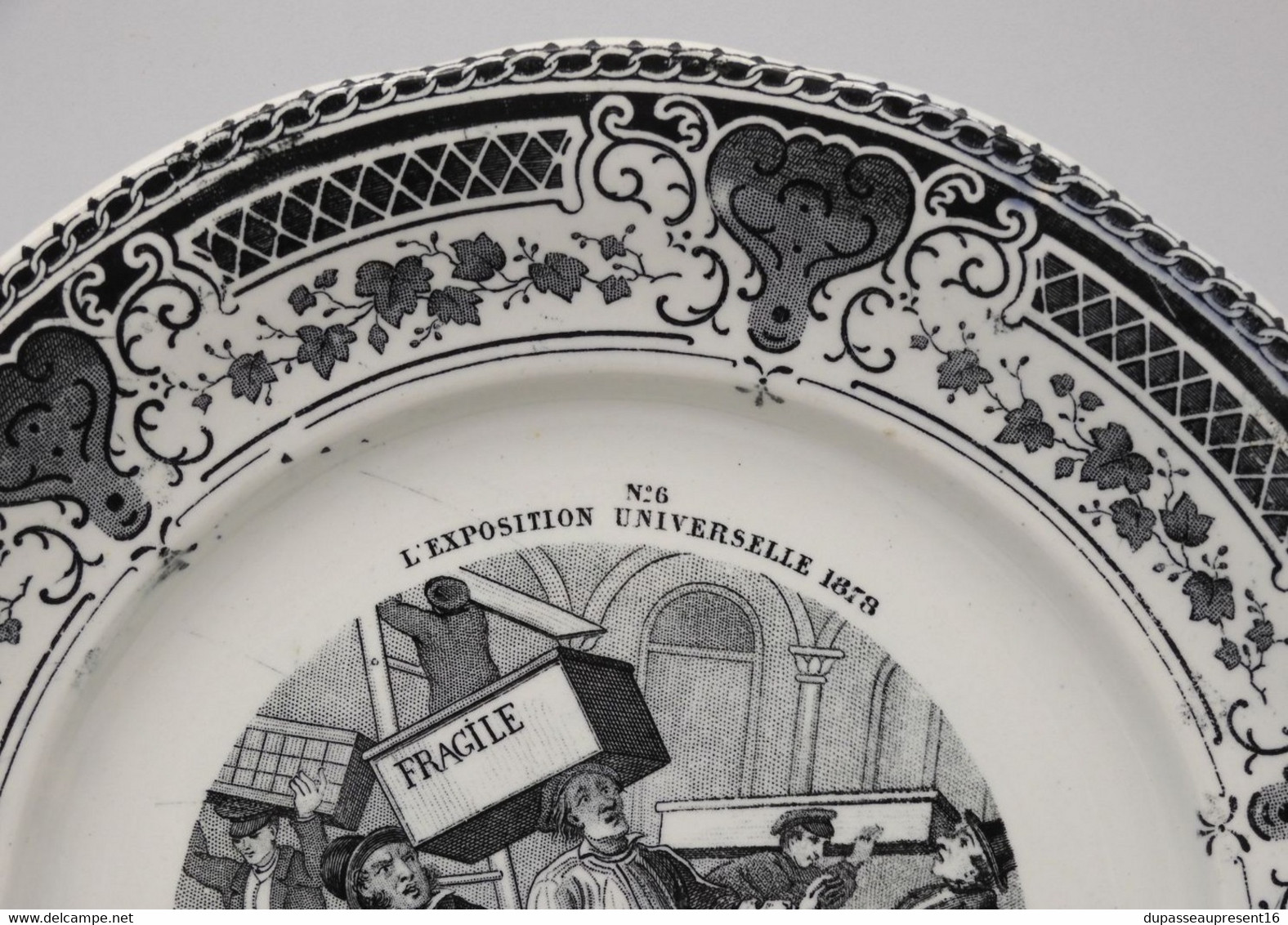 *PETITE ASSIETTE CERAMIQUE CREIL & MONTEREAU EXPOSITION UNIVERSELLE 1878 N° 6   E - Creil Montereau (FRA)