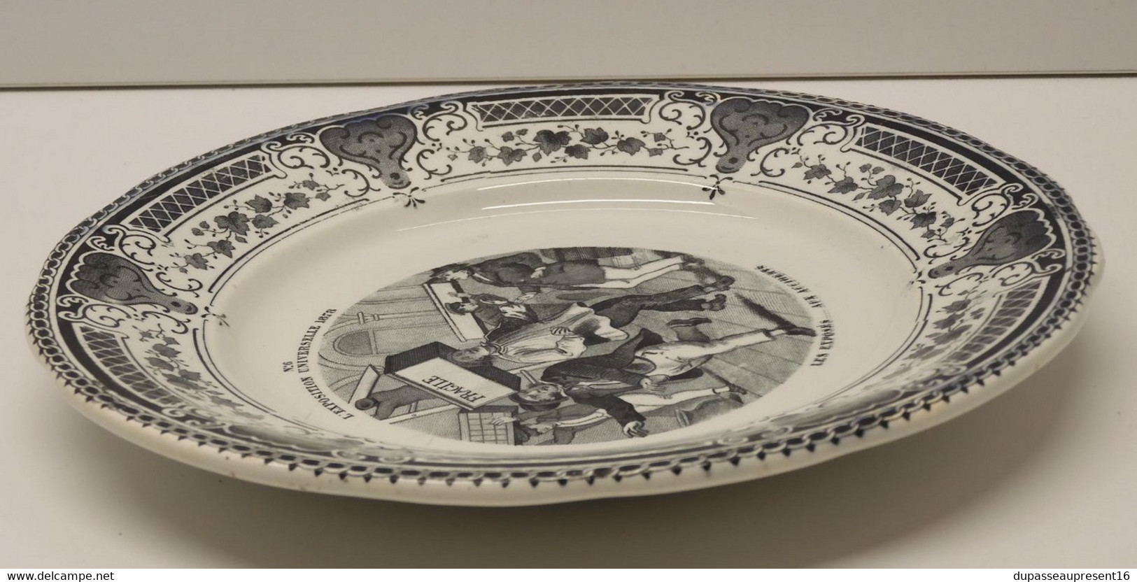 *PETITE ASSIETTE CERAMIQUE CREIL & MONTEREAU EXPOSITION UNIVERSELLE 1878 N° 6   E