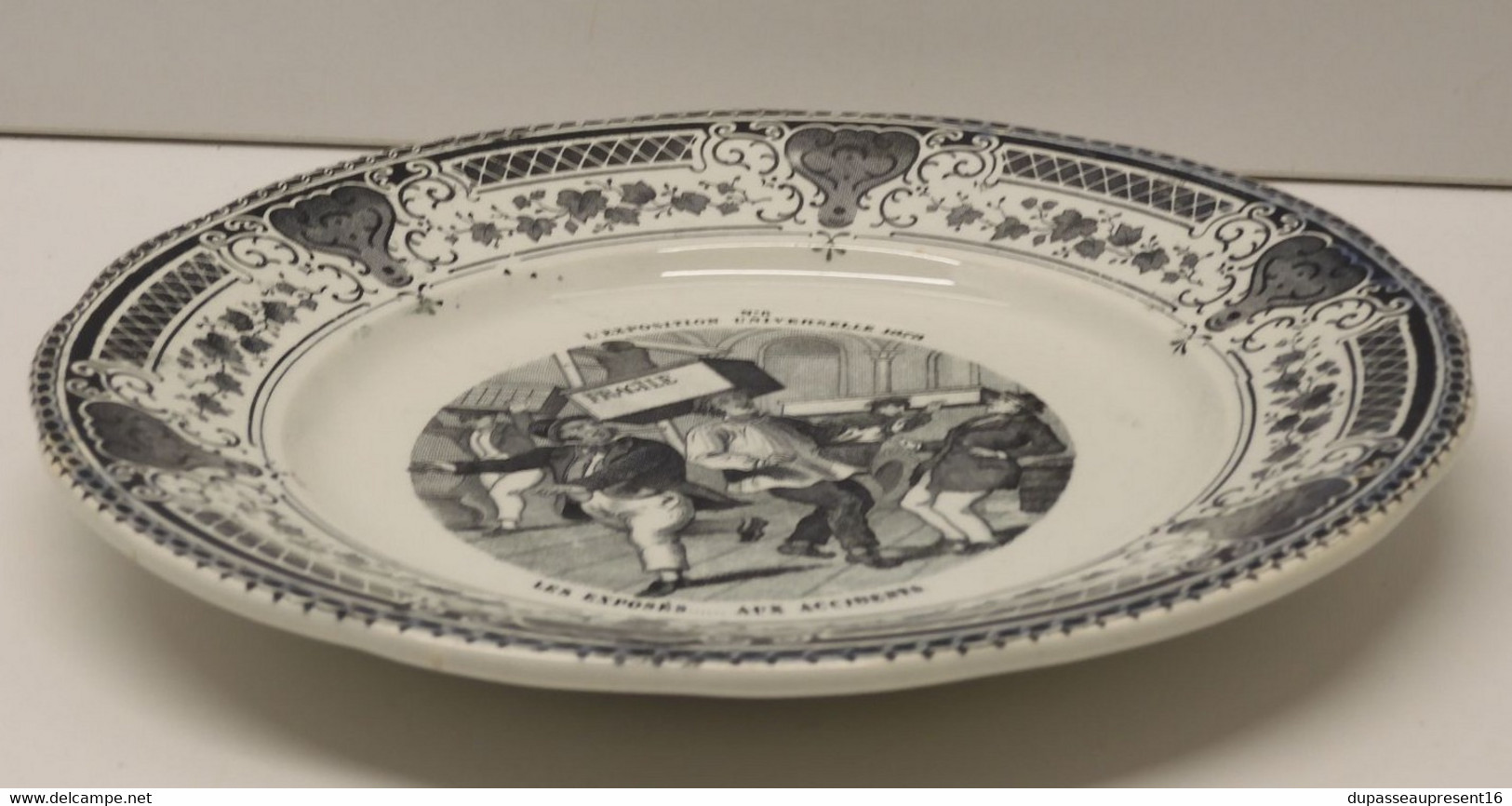 *PETITE ASSIETTE CERAMIQUE CREIL & MONTEREAU EXPOSITION UNIVERSELLE 1878 N° 6   E