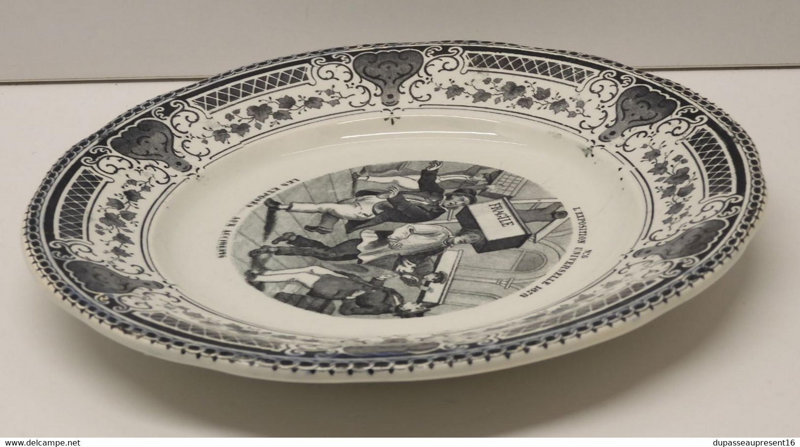 *PETITE ASSIETTE CERAMIQUE CREIL & MONTEREAU EXPOSITION UNIVERSELLE 1878 N° 6   E