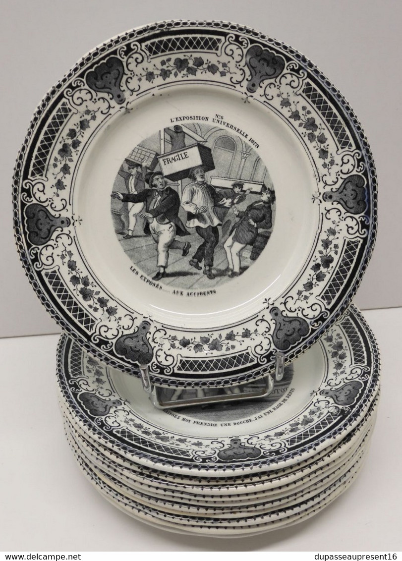 *PETITE ASSIETTE CERAMIQUE CREIL & MONTEREAU EXPOSITION UNIVERSELLE 1878 N° 6   E