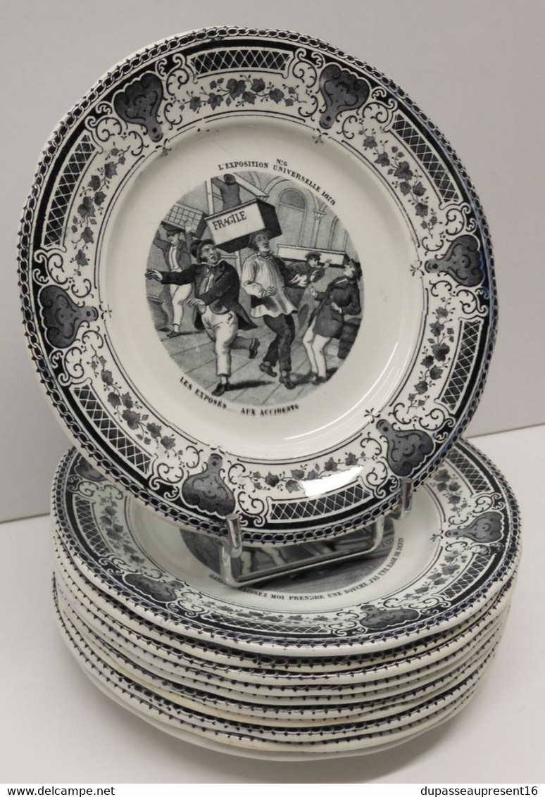 *PETITE ASSIETTE CERAMIQUE CREIL & MONTEREAU EXPOSITION UNIVERSELLE 1878 N° 6   E