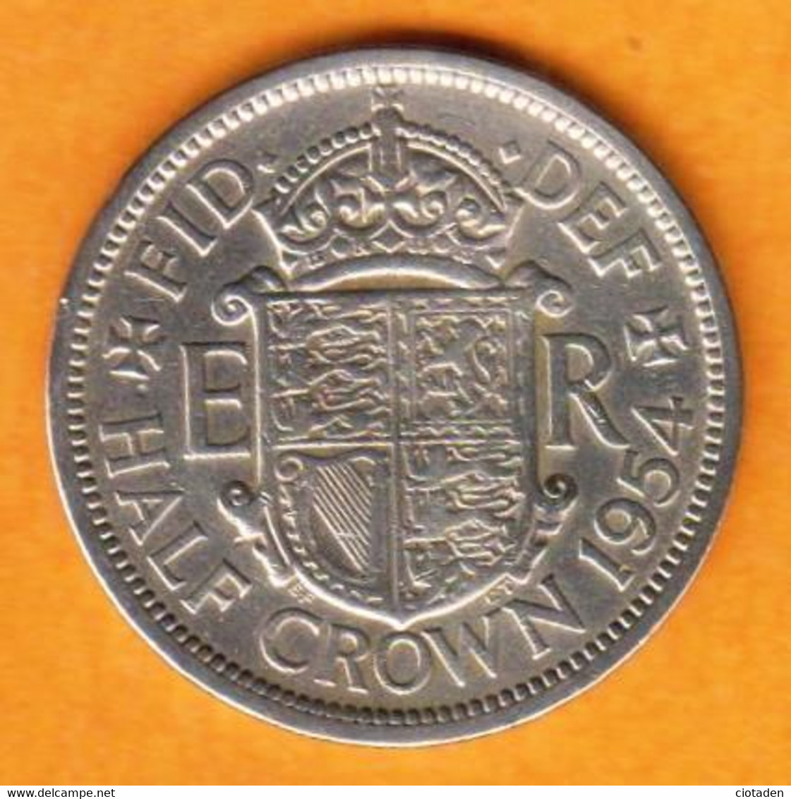 Grande Bretagne - Half Crown Elisabeth II - 1954 - K. 1/2 Crown