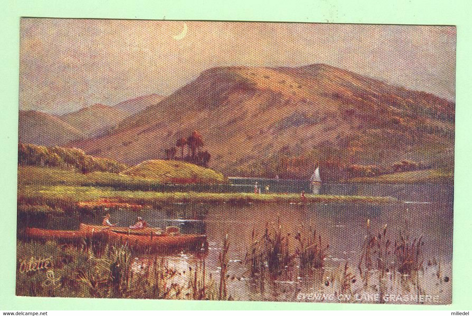 W1099 - ANGLETERRE - Cumbria - Evening On Lake Grasmere - Carte Oilette - Picturesque English Lakes - Grasmere