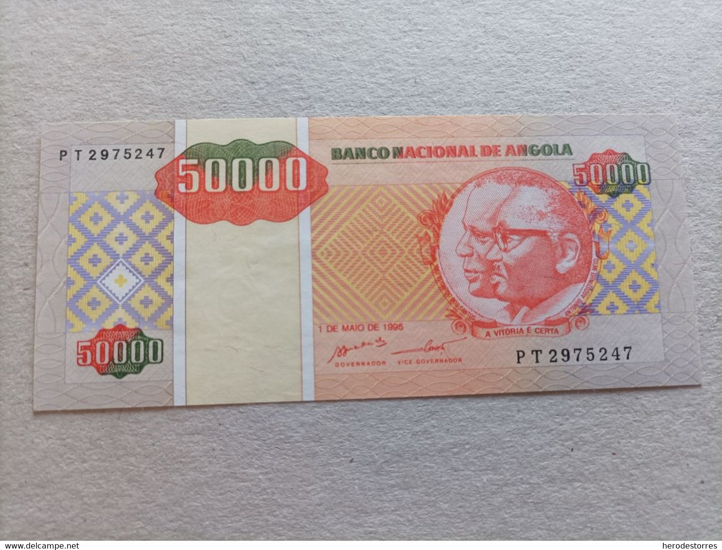 Billete De ANGOLA De 500000 KWANZAS, Año 1995, UNC - Angola