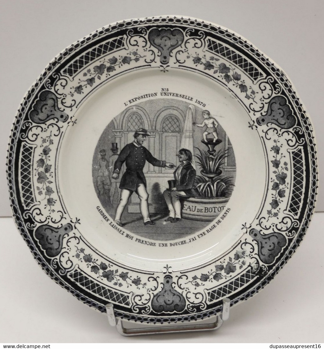 *PETITE ASSIETTE CERAMIQUE CREIL & MONTEREAU EXPOSITION UNIVERSELLE 1878 N° 5  E - Creil Montereau (FRA)