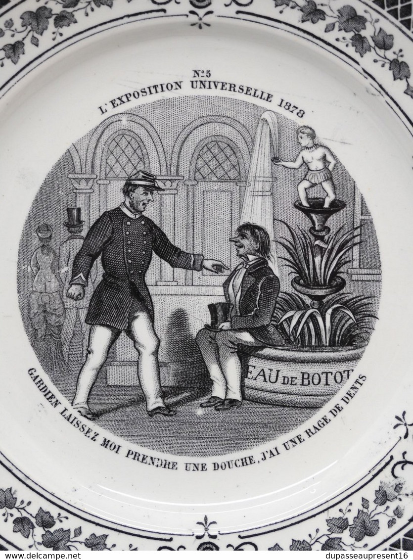 *PETITE ASSIETTE CERAMIQUE CREIL & MONTEREAU EXPOSITION UNIVERSELLE 1878 N° 5  E - Creil Montereau (FRA)