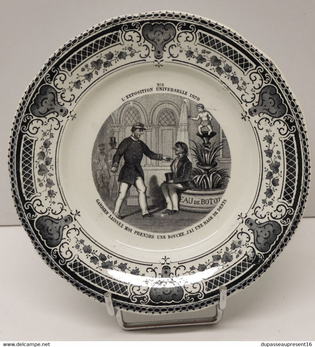 *PETITE ASSIETTE CERAMIQUE CREIL & MONTEREAU EXPOSITION UNIVERSELLE 1878 N° 5  E