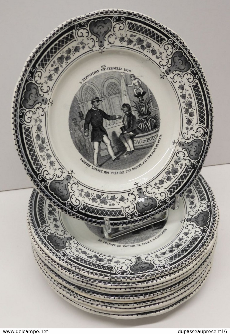 *PETITE ASSIETTE CERAMIQUE CREIL & MONTEREAU EXPOSITION UNIVERSELLE 1878 N° 5  E