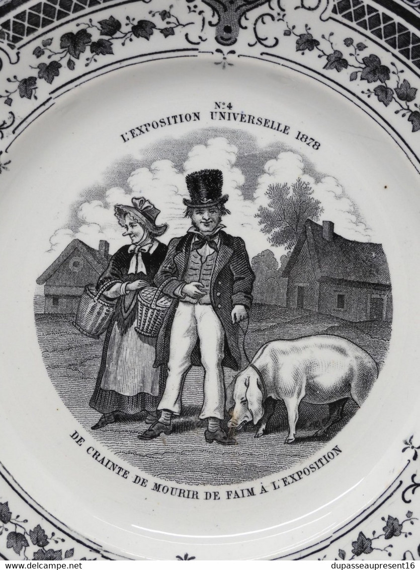 *PETITE ASSIETTE CERAMIQUE CREIL & MONTEREAU EXPOSITION UNIVERSELLE 1878 N° 4  E - Creil Montereau (FRA)