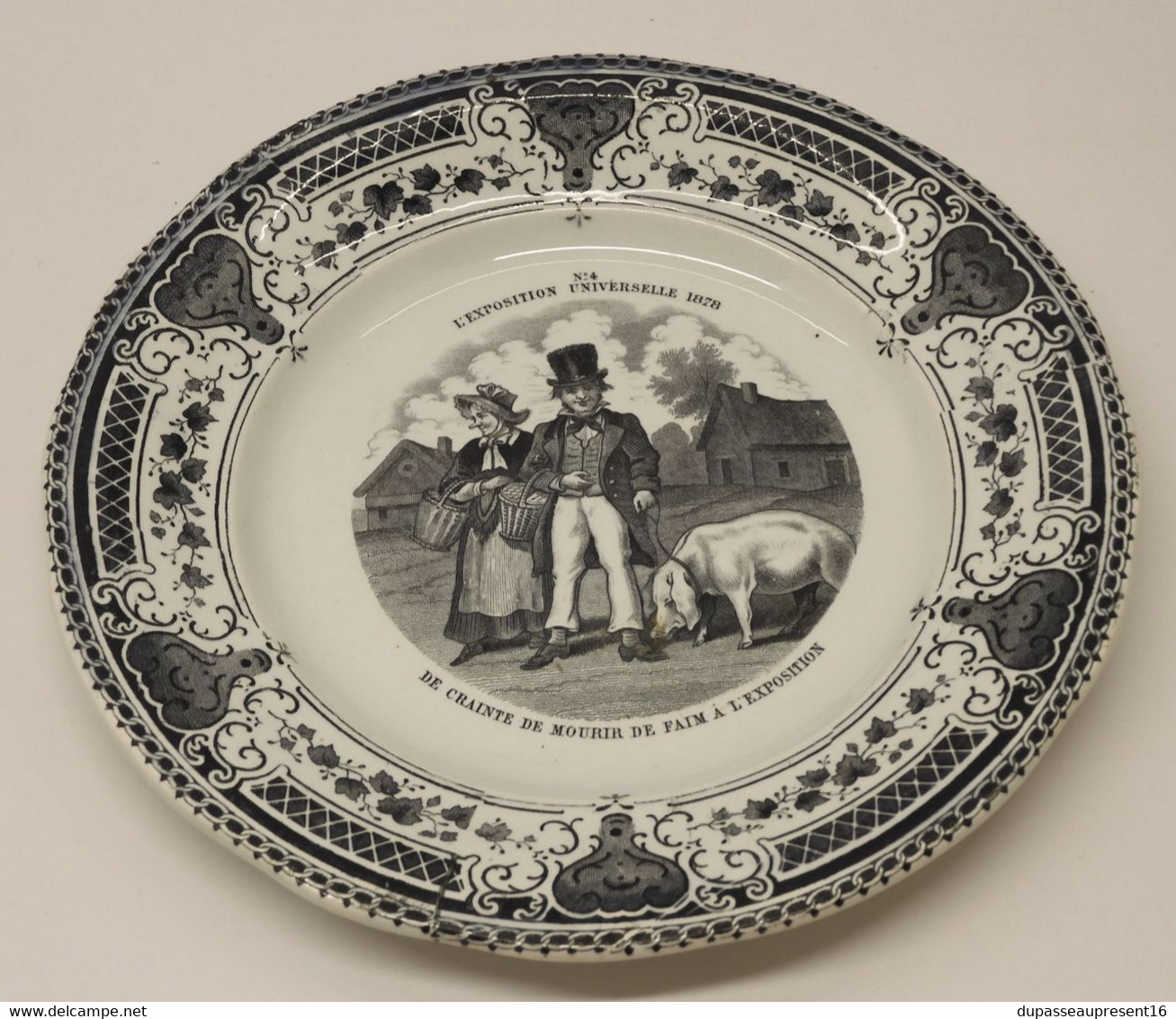 *PETITE ASSIETTE CERAMIQUE CREIL & MONTEREAU EXPOSITION UNIVERSELLE 1878 N° 4  E