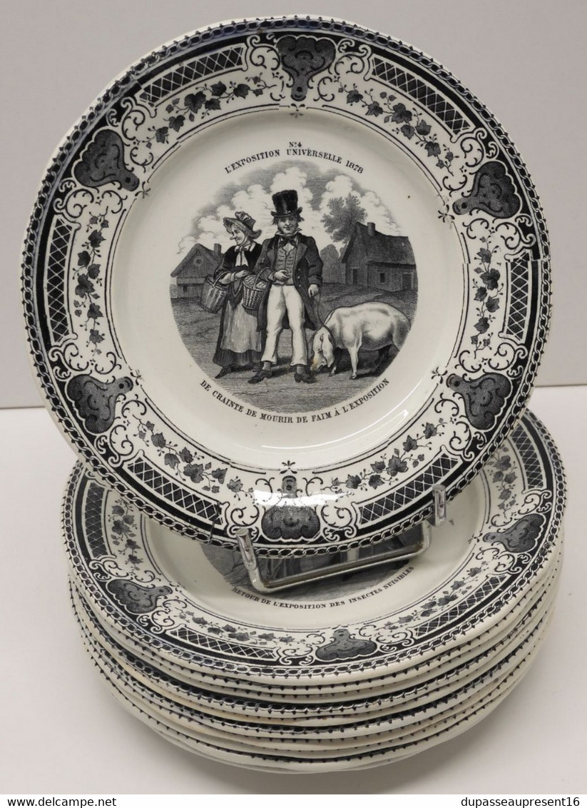 *PETITE ASSIETTE CERAMIQUE CREIL & MONTEREAU EXPOSITION UNIVERSELLE 1878 N° 4  E