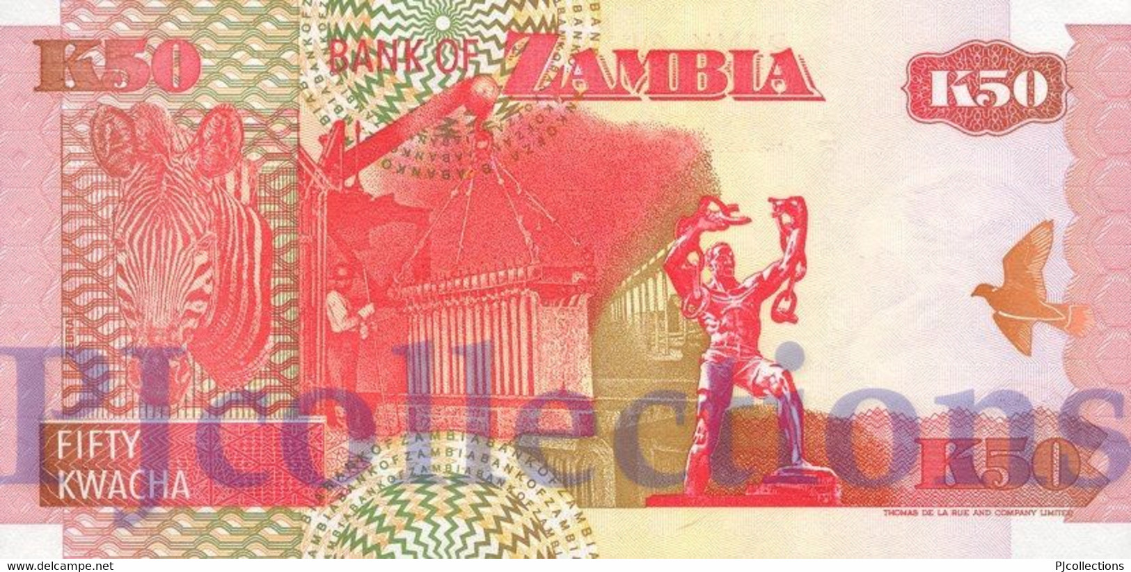 LOT ZAMBIA 50 KWACHA 2003 PICK 37d UNC X 10 PCS - Zambie