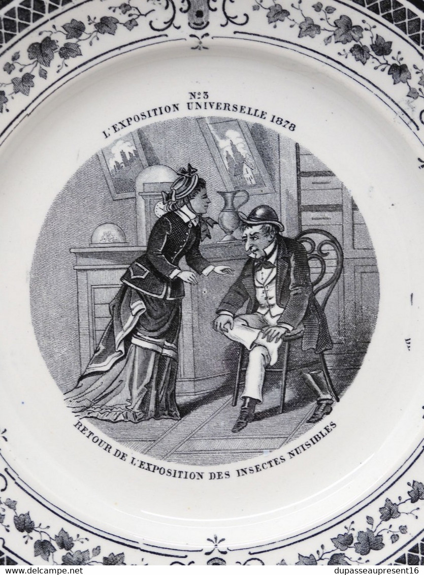 *PETITE ASSIETTE CERAMIQUE CREIL & MONTEREAU EXPOSITION UNIVERSELLE 1878 N° 3  E - Creil Montereau (FRA)