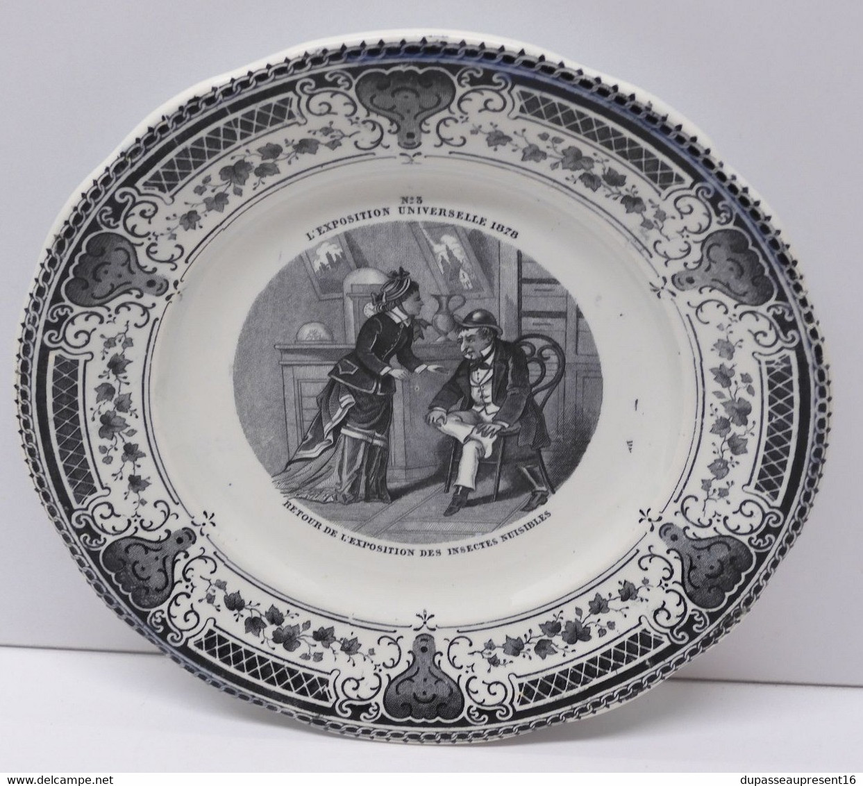 *PETITE ASSIETTE CERAMIQUE CREIL & MONTEREAU EXPOSITION UNIVERSELLE 1878 N° 3  E