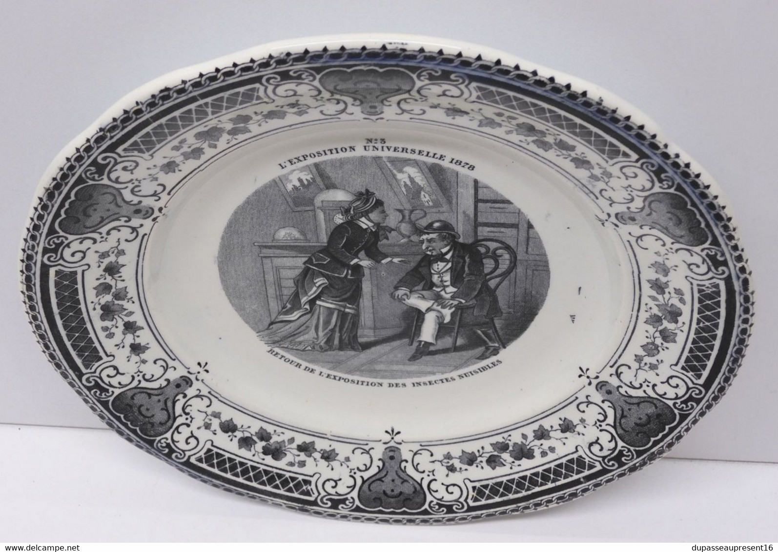 *PETITE ASSIETTE CERAMIQUE CREIL & MONTEREAU EXPOSITION UNIVERSELLE 1878 N° 3  E