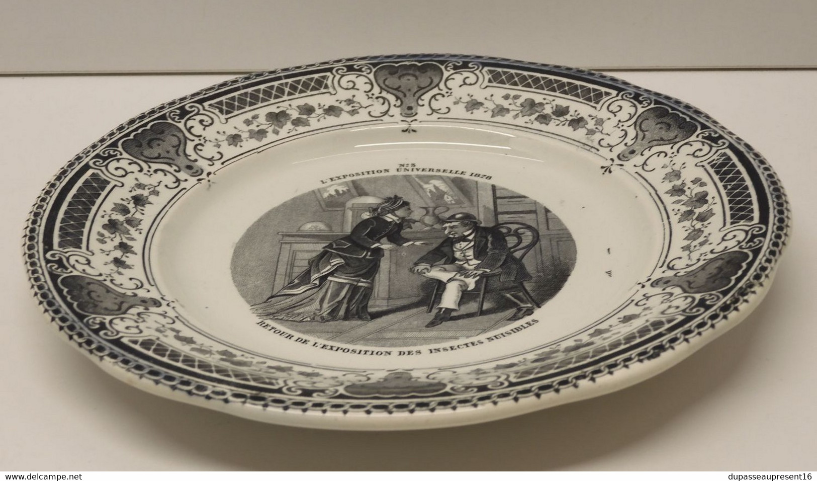 *PETITE ASSIETTE CERAMIQUE CREIL & MONTEREAU EXPOSITION UNIVERSELLE 1878 N° 3  E