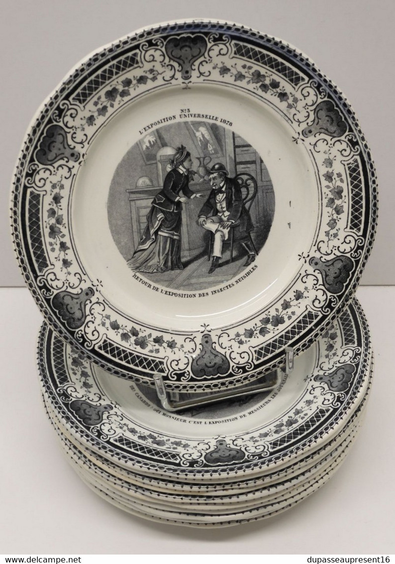 *PETITE ASSIETTE CERAMIQUE CREIL & MONTEREAU EXPOSITION UNIVERSELLE 1878 N° 3  E