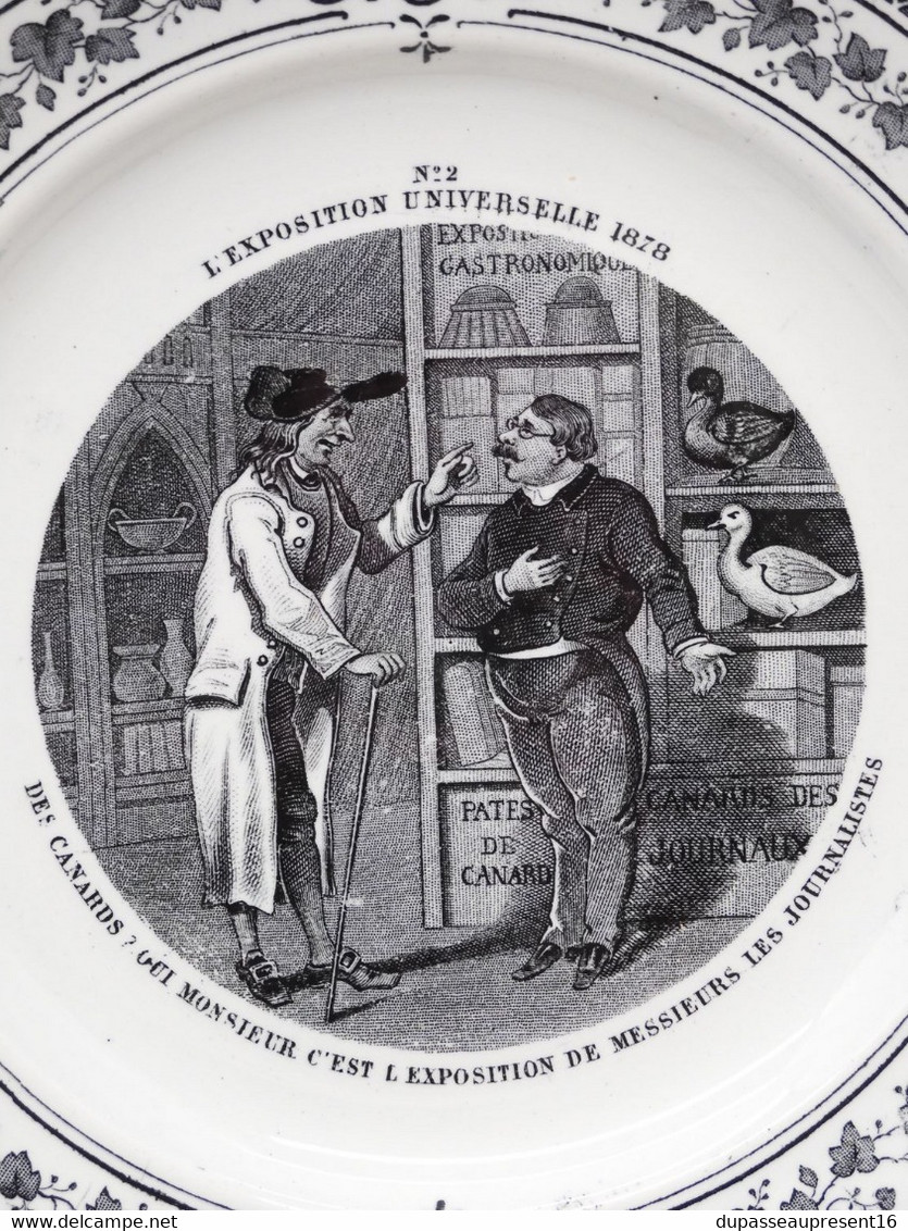 *PETITE ASSIETTE CERAMIQUE CREIL & MONTEREAU EXPOSITION UNIVERSELLE 1878 N° 2  E - Creil Montereau (FRA)