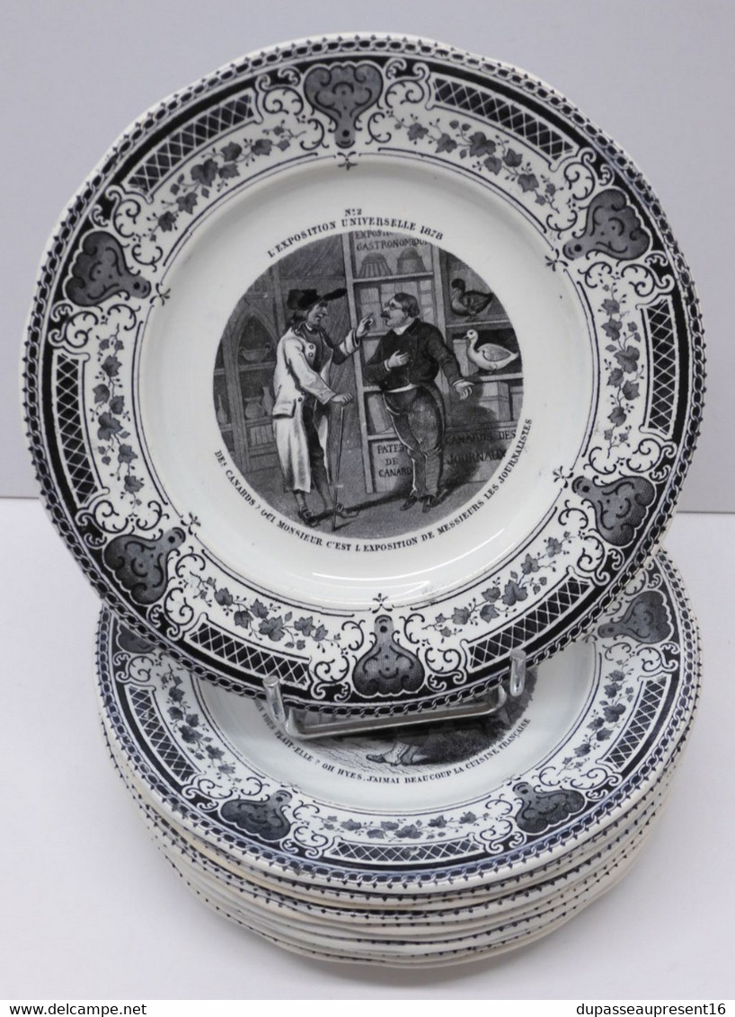 *PETITE ASSIETTE CERAMIQUE CREIL & MONTEREAU EXPOSITION UNIVERSELLE 1878 N° 2  E