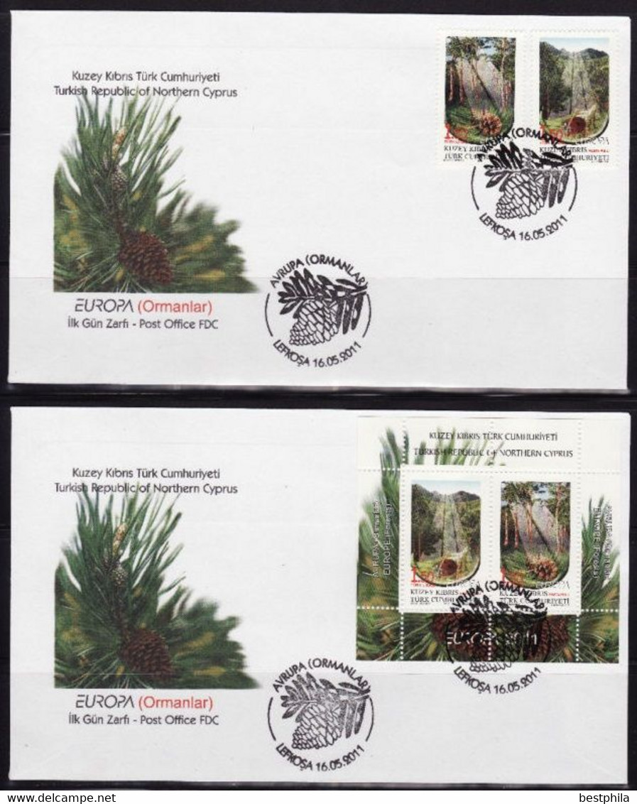 Europa Cept - 2011 - Turkish Cyprus, Zypren /// (1.Mini S/Sheet+1.Set) First Day Cover. & FDC - 2011