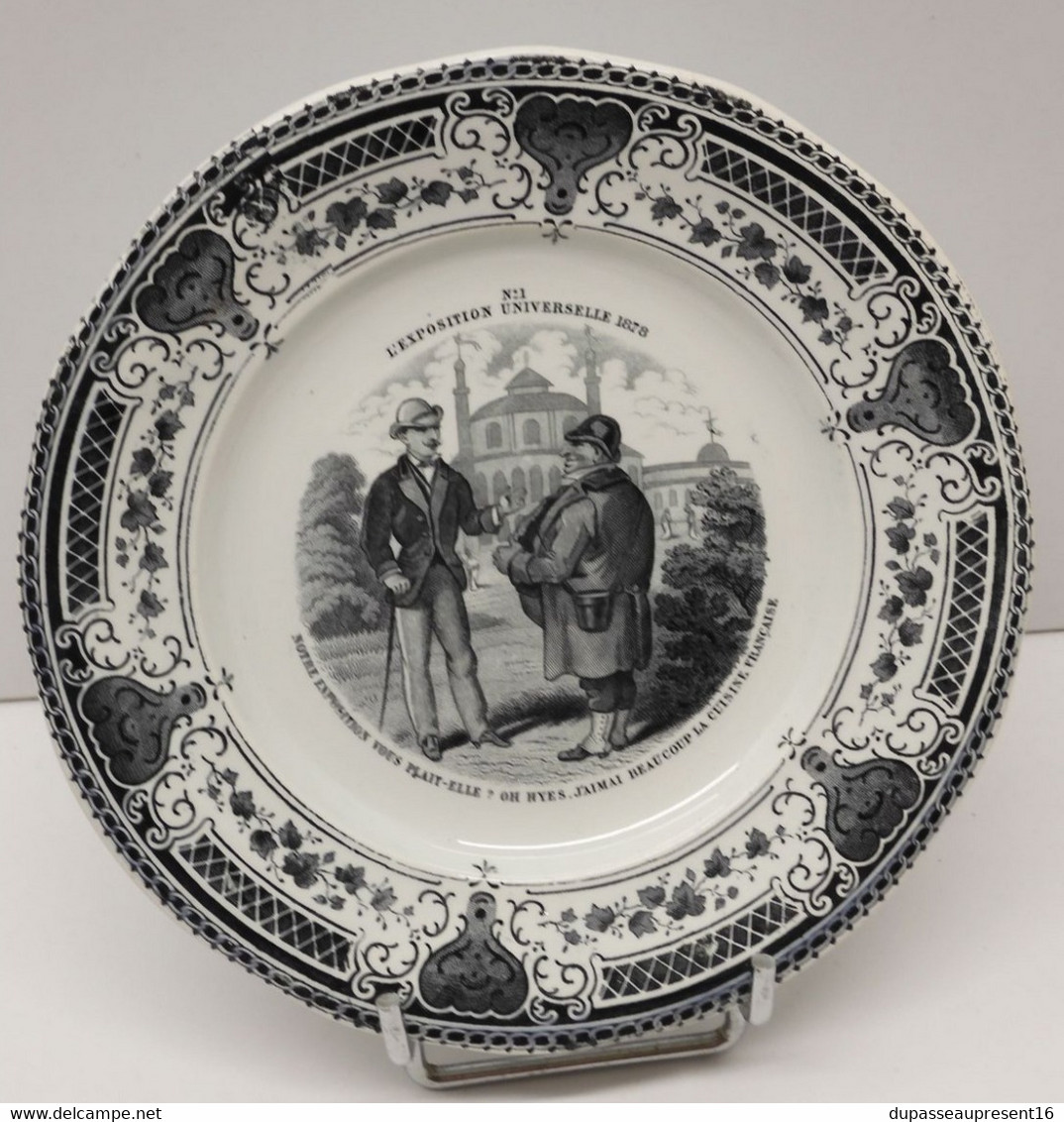 *PETITE ASSIETTE CERAMIQUE CREIL & MONTEREAU EXPOSITION UNIVERSELLE 1878 N° 1 E - Creil Montereau (FRA)